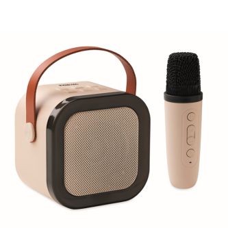 Set pour karaoké avec haut-parleur de style vintage à LED et micro