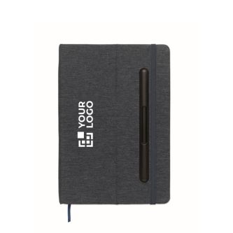 Carnet A5 à couverture rigide avec support téléphone, pages lignées