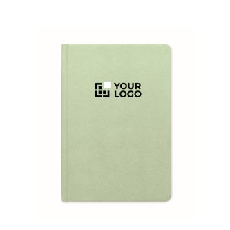 Carnet A5 à couverture rigide fabriqué en canne à sucre, pages lignées