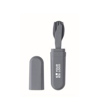 Set de 3 couverts réutilisables et et écologiques avec étui assorti