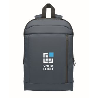Sac à dos pour ordinateur RPET et PU avec sangle pour bagages 16''