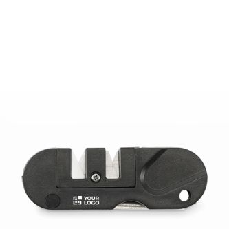 Aiguiseur de poche pour couteaux dans un étui en plastique