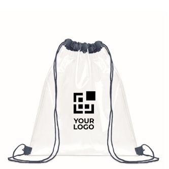 Sac à dos en plastique transparent avec cordons