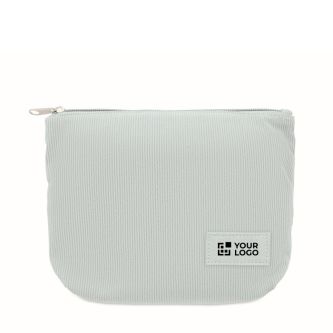 Trousse en velours côtelé polyester avec doublure intérieure 220 g/m²
