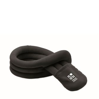 Oreiller de voyage en polyester enroulable avec housse