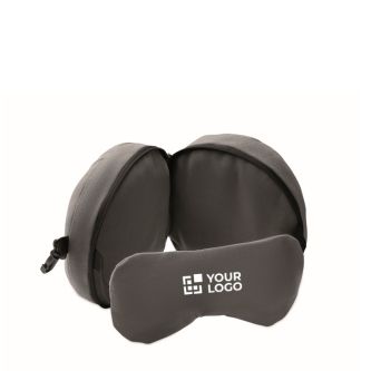 Oreiller de voyage 2 en 1 avec masque de sommeil intégré