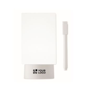 Tableau LED en acrylique avec socle en aluminium et marqueur blanc