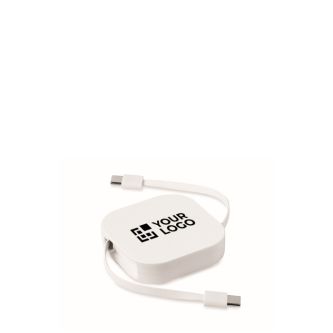 Câble Type-C rétractable pour données avec support téléphone