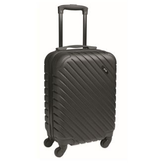 Trolley en plastique rigide avec compartiment principal et 4 roues