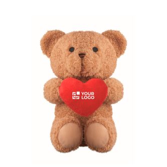 Grand ours en peluche 23 cm avec cœur rouge
