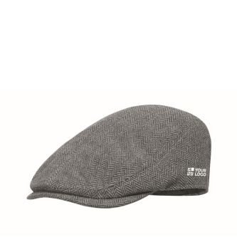 Casquette plate en polyester avec boucle métallique 335 g/m²