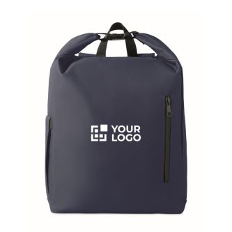 Sac à dos roll-top en RPET pour PC avec poche latérale élastique 15''