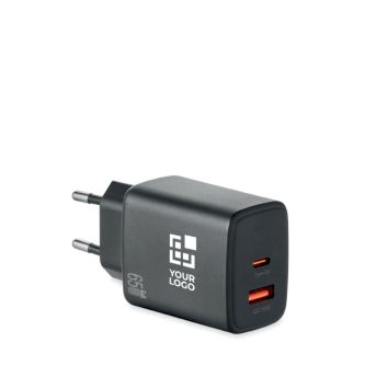 Chargeur mural UE avec ports USB-A et USB-C à charge rapide 65 W