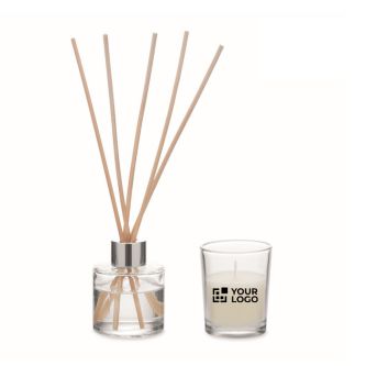Set parfum vanille avec diffuseur de parfum et bougie en cire végétale
