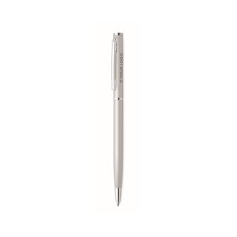 Stylo en aluminium recyclé avec clip chromé et encre bleue