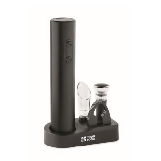 Set à vin en plastique avec tire-bouchon électrique et accessoires