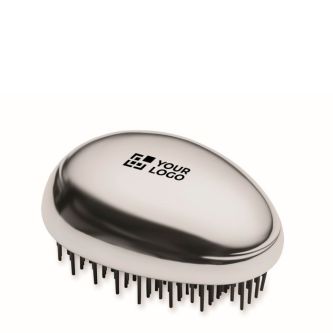 Brosse à cheveux en plastique et aluminium avec fonction démêlante
