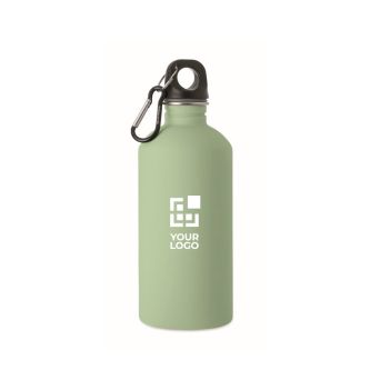 Gourde en inox recyclé anti-fuites, finition caoutchoutée 500 ml