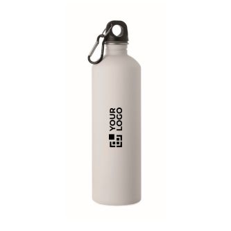 Gourde en inox recyclé avec finition caoutchoutée et mousqueton 750 ml