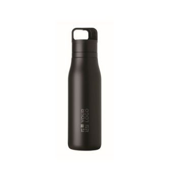 Gourde isotherme en inox recyclé avec anse et ouverture facile 500 ml