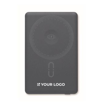 Batterie externe magnétique en aluminium recyclé avec anneau 5 000 mAh