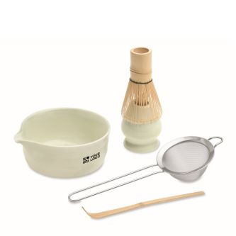Set de matcha en céramique et bambou 5 pièces en coffret cadeau