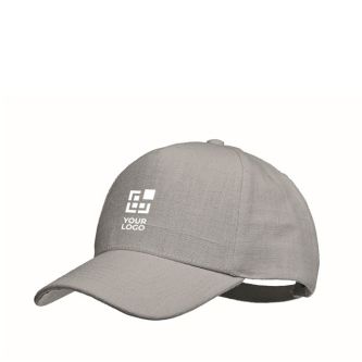 Casquette écologique en chanvre vue avec zone d'impression