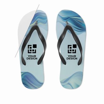 Tongs personnalisées noires sublimées Beach Sublim