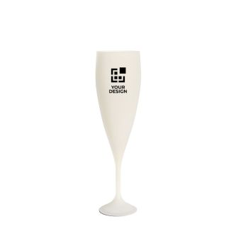 Flûte à champagne réutilisable biocomposite fabriquée en Europe 140 ml