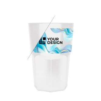 Verre réutilisable en plastique sans BPA, fabriqué en France 400 ml