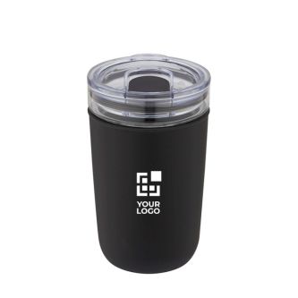 Verre en bambou avec fonction thermos couleur bleu pétrole