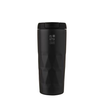 Gourde isotherme géométrique colorée avec zone d'impression