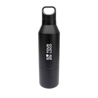Bouteille isotherme en inox recyclé avec gobelet amovible 600ml