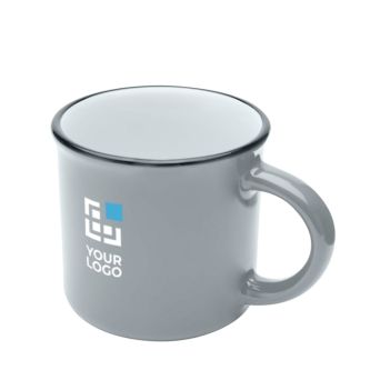 Tasse en céramique vintage avec bord noir 240 ml