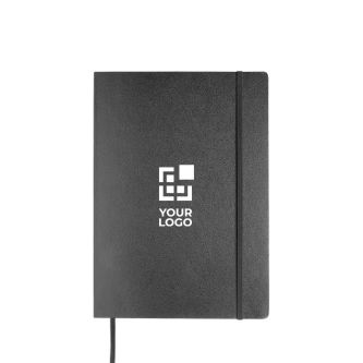 Carnet de notes personnalisé A4 couleur noir avec zone impression