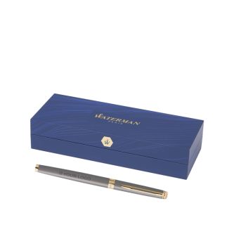 Stylo à bille laqué métallisé à encre noire Waterman Hemisphere F