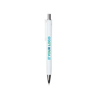 Stylo à bille en plastique recyclé avec encre semi-gel noire 0,7 mm