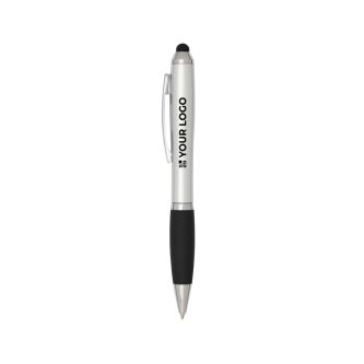 Stylo rotatif avec stylet et grip doux encre bleue