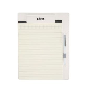 Porte-bloc en similicuir A4 avec clip magnétique et feuilles lignées