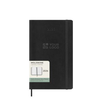 Agenda hebdomadaire en plastique effet cuir avec marque-page Moleskine