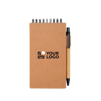 Bloc de notes adhésives jaune et multicolore avec stylo