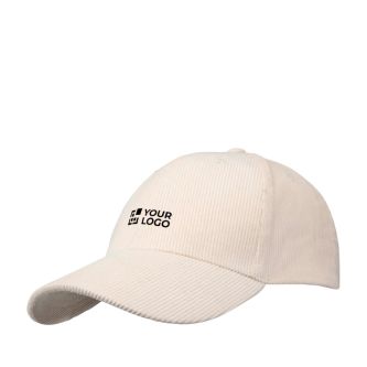Casquette classique en velours côtelé recyclé 6 panneaux 280 g/m²
