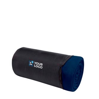 Plaid à carreaux en peluche avec sac de transport 200 g/m²