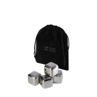 Ensemble de 4 glaçons réutilisables en acier inoxydable