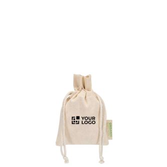 Pochette cadeau en coton avec fermeture à cordon 140 g/m²