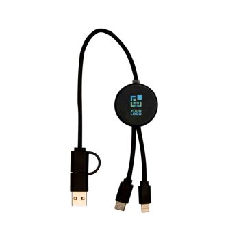 Câble de charge rapide en plastique recyclé synchronisation 5 en 1