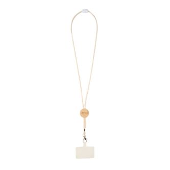 Tour de cou pour téléphone avec détail en bambou écologique au centre