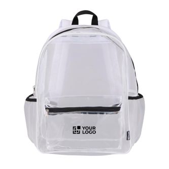 Sac à dos recyclé transparent avec poche avant 18 L