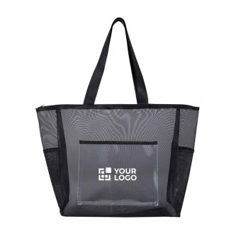 Sac cabas recyclé en maille transparente zippée 23 L