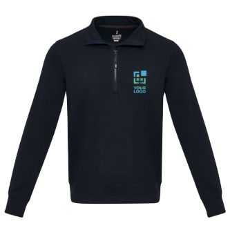 Pull unisexe en tissu recyclé fermeture éclair courte 280 g/m² Unisex-Pullover aus recyceltem Stoff, 280 g/m2, Elevate NXT 